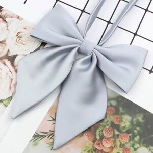 Silver Lolita Japan Maid Cafe Idol Halloween Cosplay Costume Bow tie